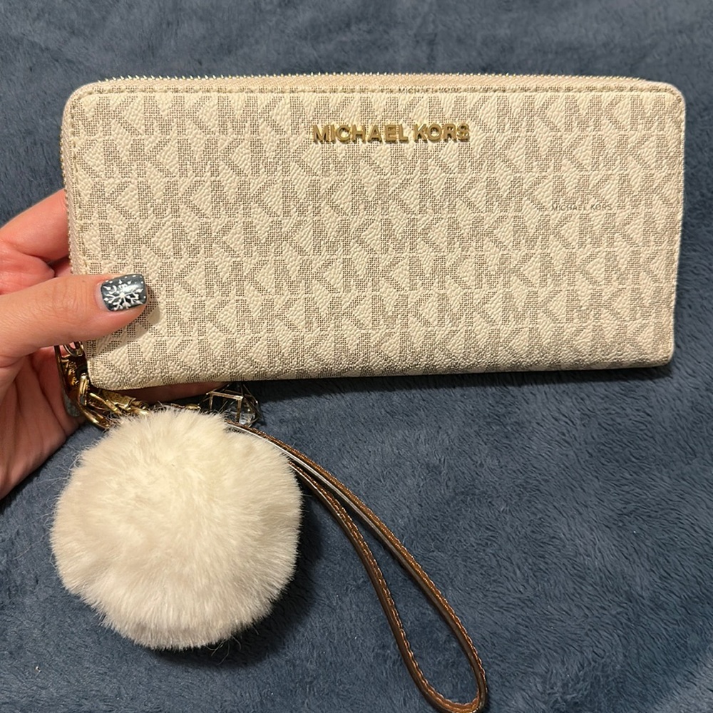 Michael Kors Monogram Wristlet Wallet